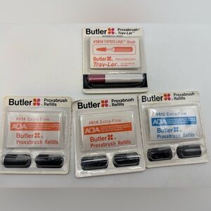 Vintage Butler Proxabrush Trav-Ler Three Refills #612 & #614 Discontinued USA